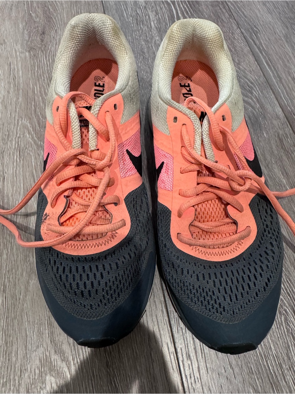 Nike Women's Running Shoes - Coral, Gray, Cream